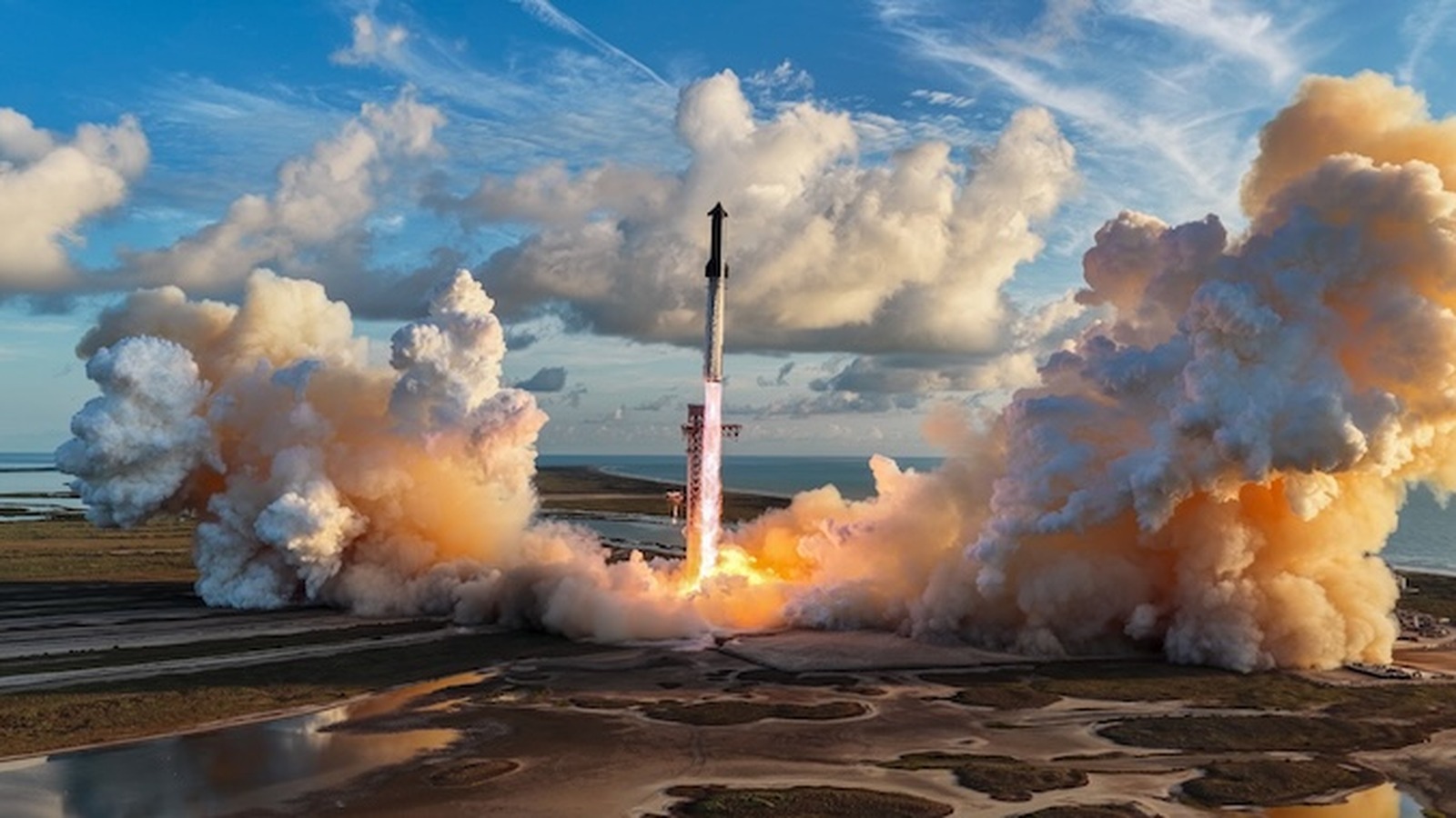Starship Flight 14 lifts off from Starbase, Texas